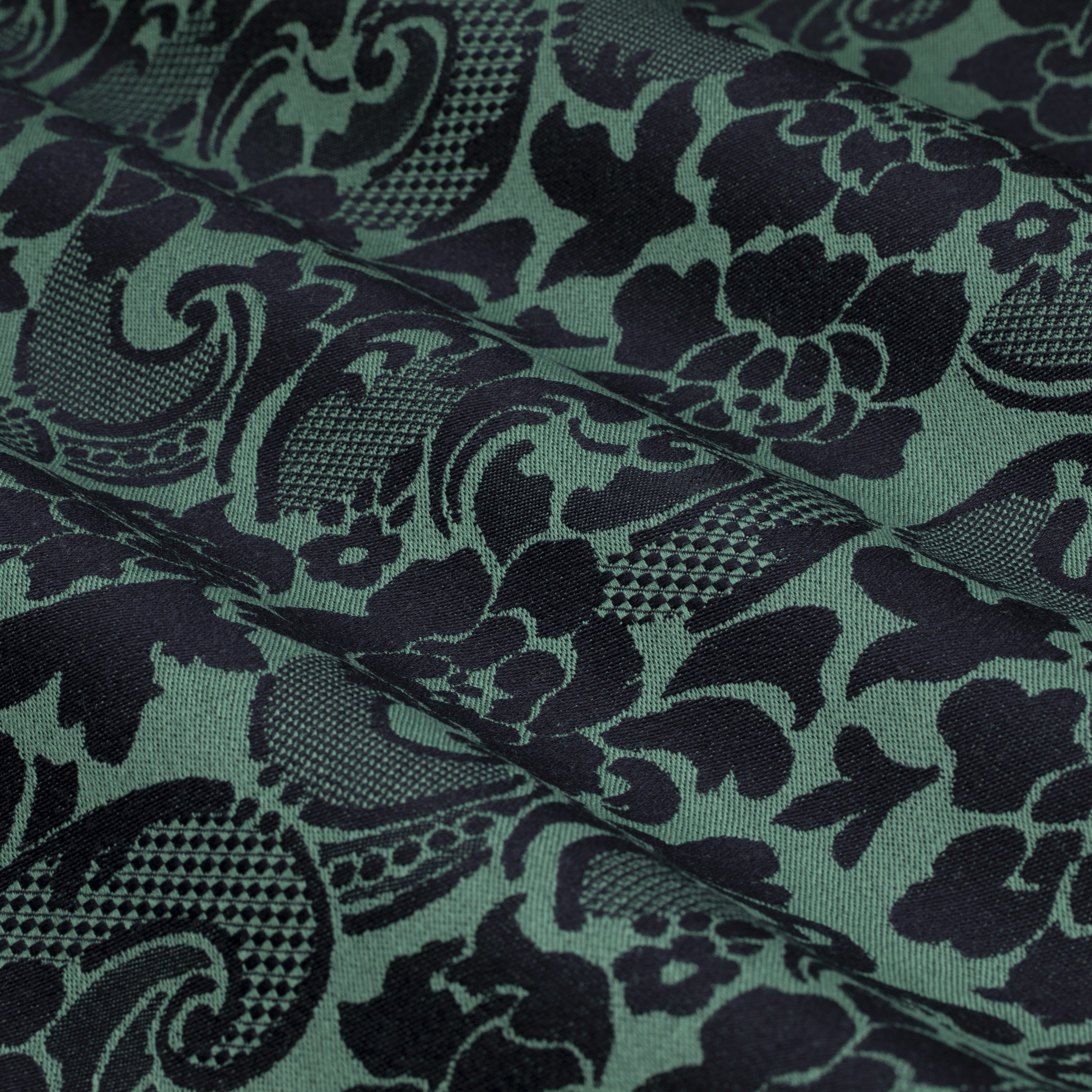 Klassisk ulldamask to-farget 150cm